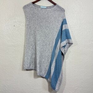 Celeste Gray and Blue Poncho